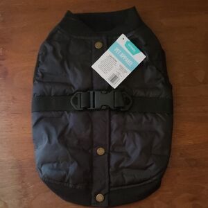 Black Pet Apparel Belted Puffer Vest NWT by Frisco Size M